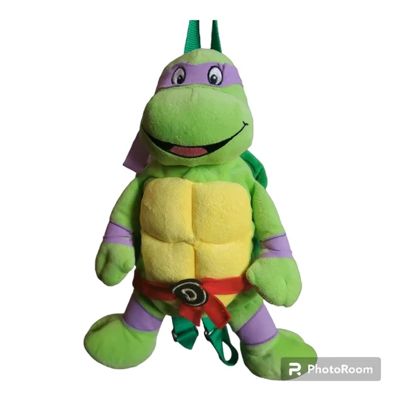 2010 Teenage Mutant Ninja Turtles Smiling Donatello Plush Backpack - Picture 2 of 6